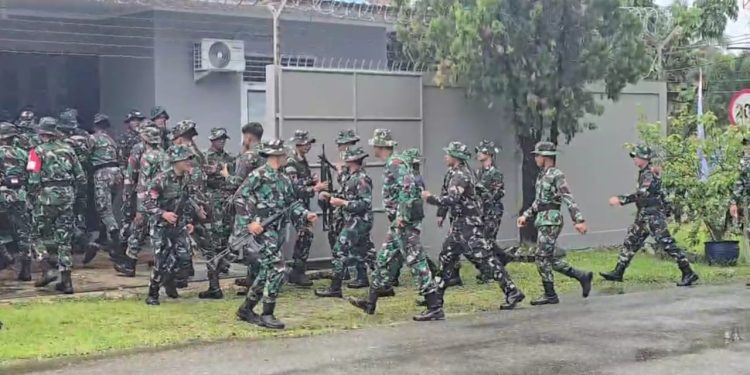 Latihan Kesiapsiagaan Pertahanan Pangkalan di Lanud Dhomber Balikpapan Simulasi Infiltrasi Laut