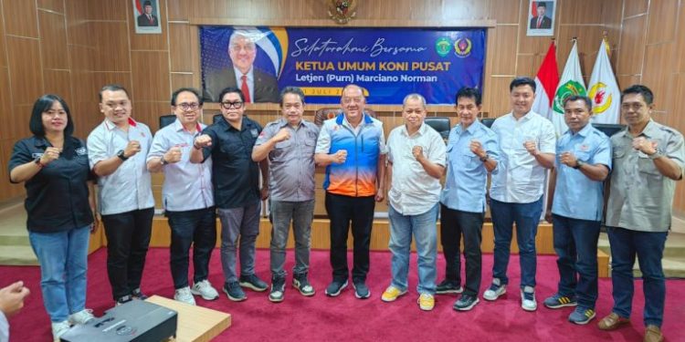 Marciano Norman Bertemu Pengurus KONI Kaltim dan Kabupaten Kota Terkait Permenpora 14/2024