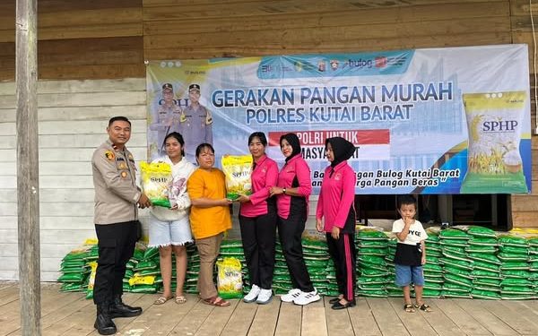 Polda Kaltim Adakan Gerakan Pangan Murah, Ribuan Kilogram Beras Dijual di Bawah Harga Pasar