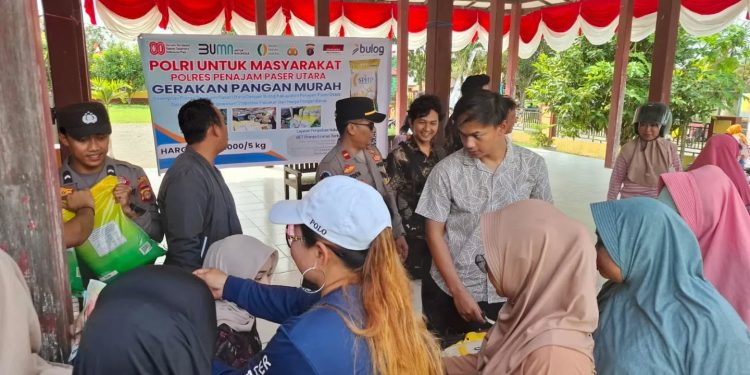 Polres PPU dan Bulog Adakan Pasar Pangan Murah, 1,7 Ton Beras SPHP Terjual Habiskah