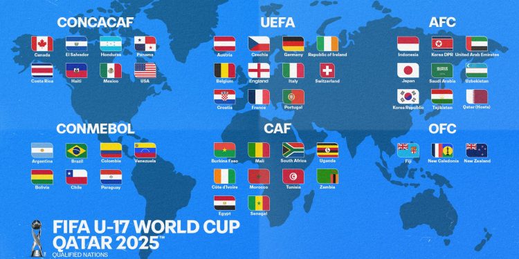 32 Negara Peserta Piala Dunia U-17 2025 di Qatar, Indonesia Satu-satunya dari Asia Tenggara