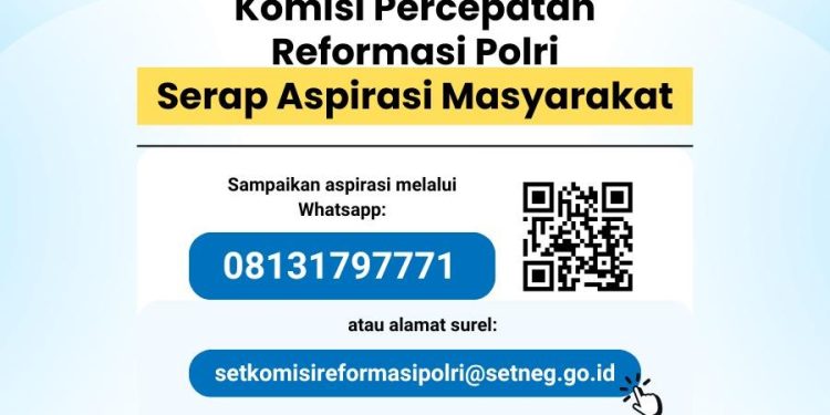 Komisi Reformasi Polri Buka Kanal Aduan Publik untuk Masyarakat Menyampaikan Masukan