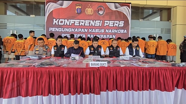 32 Kasus Narkoba Terungkap di Polresta Balikpapan Selama Oktober 2025