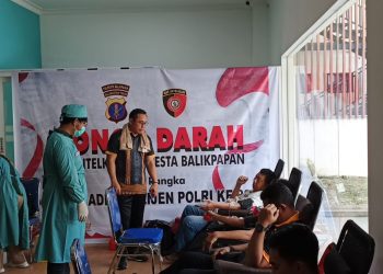 Donor Darah dan Bakti Religi Oleh Satintelkam Polresta Balikpapan