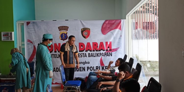 Donor Darah dan Bakti Religi Oleh Satintelkam Polresta Balikpapan