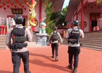 Perayaan Imlek 2026 Balikpapan oleh Gegana Brimob Polda Kaltim di Vihara Buddha Manggala