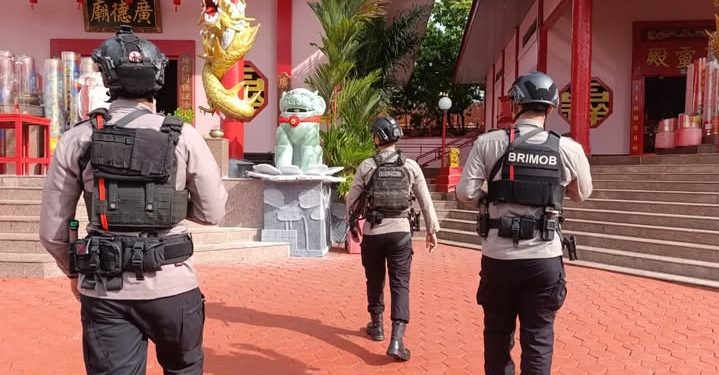 Perayaan Imlek 2026 Balikpapan oleh Gegana Brimob Polda Kaltim di Vihara Buddha Manggala