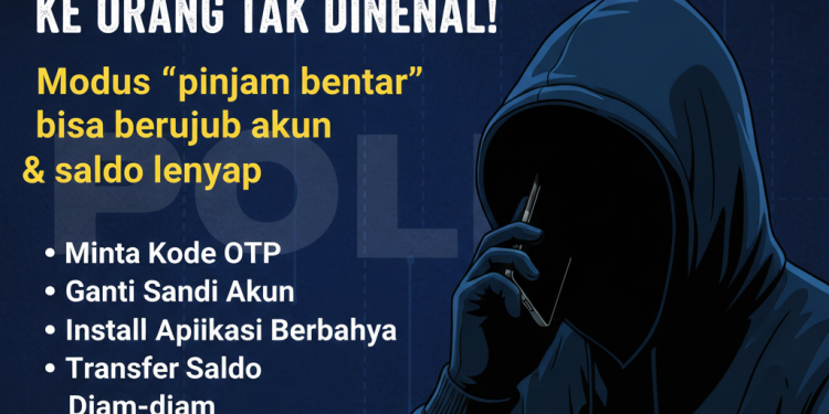 Waspada Modus Pinjam HP, Saldo M-Banking dan Akun Media Sosial Bisa Hilang Dalam Secepatnya